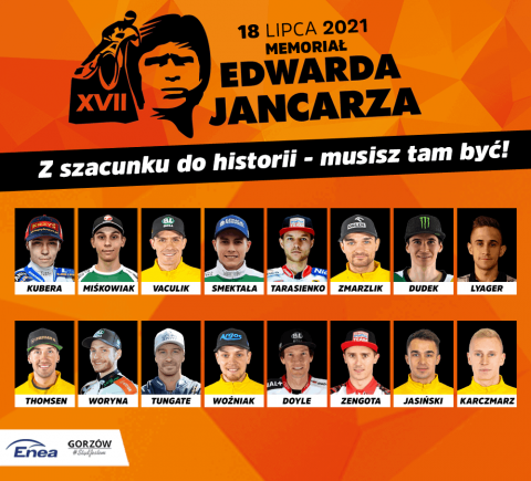 Lista startowa XVII Memoriału im. Edwarda Jancarza