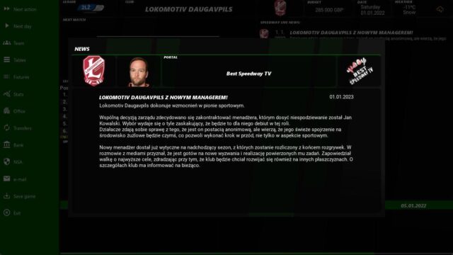 Nigdy więcej nudnych zim! Żużlowy Football Manager nadchodzi! Nowa gra żużlowa na rynku