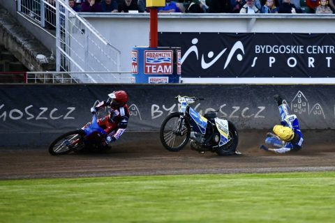 Niebezpieczny sparing dla Apatora i Polonii! Lampart brał udział w dwóch wypadkach a Buczkowski i Huckenbeck poobijani