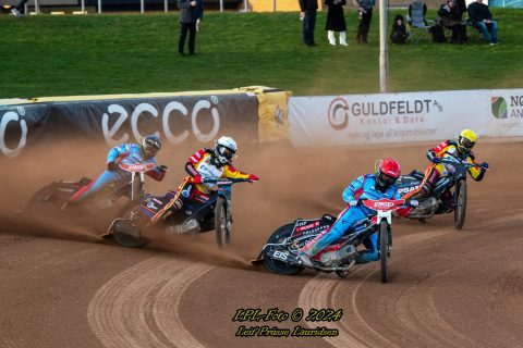 Liga duńska na żużlu. Świetny Jakub Miśkowiak. Sorensen nie dokończył zawodów