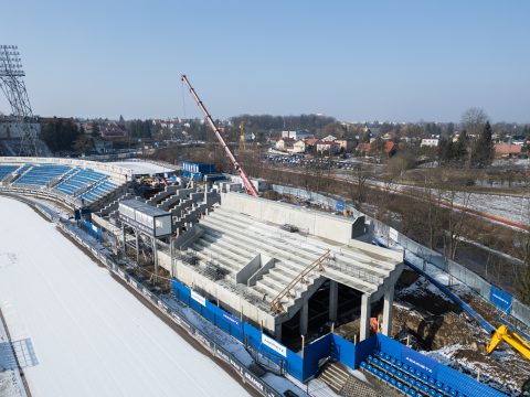 Najnowsze zdjęcia z budowy stadionu Cellfast Wilki Krosno! Ależ to będzie piękny stadion