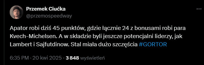 Żużel. Kontrowersje, dawka śmiechu i rozważań! Najciekawsze wpisy tego weekendu 3 obraz 2025 04 21 182024727