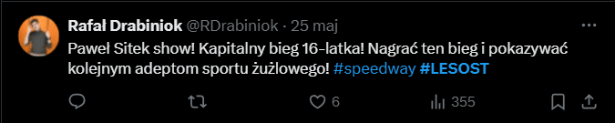 Żużel. Przegląd żużlowego środowiska. Świetna postawa Kowalskiego i Drabika 2 obraz 2025 05 26 213008611