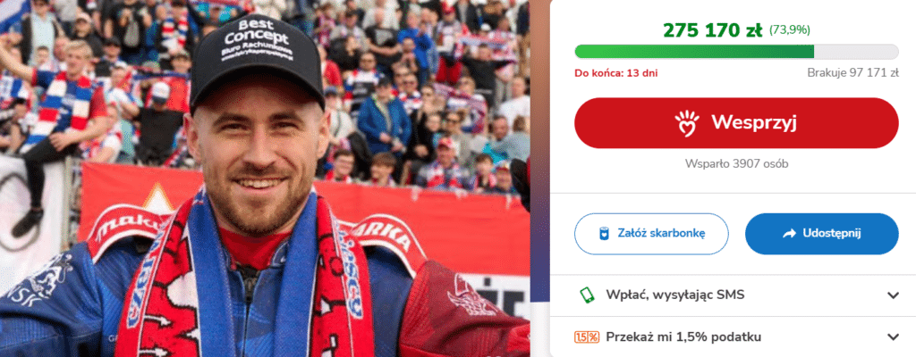 Daniel Kaczmarek walczy o powrót do sprawności. Kibice zebrali niemal 55 tysięcy złotych na leczenie 3 Daniel Kaczmarek zbiórka