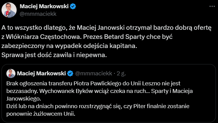 Transfery żużel